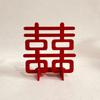 Novos Adesivos Estéreo Chinoiserie Felicidade Dupla Suprimentos para Casamento Ornamentos Festivos Recorte Palavras Felizes Decoração de Casamento Quarto de Casamento Palavras Felizes