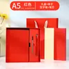Set de Cuadernos A5 de Piel Suave con Logo Personalizado, Cuaderno con Diseño Diagonal, Caja de Regalo con Termo, Hecho a Medida para Eventos Escolares y de Empresa