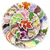50 Pegatinas de Especímenes de Plantas, Hojas de Estilo Artístico, Dibujos Animados Creativos Pequeños Frescos Impermeables Decorativas para Coche Pegatinas Guka