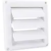 Tapa de aire para pared exterior de plástico, ventilación a prueba de viento y lluvia, tapa transpirable, entrada de aire de escape, conducto de ventilación de escape de humo, salida de aire