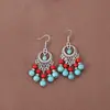 Estilo Étnico Exótico Ornamento de Testa com Franjas para Mulheres Foto Retrô Estilo Antigo Pingente de Sobrancelha Corrente de Testa Adorno de Cabeça Boêmio