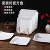 Platos de serie con calcomanías estilo chino de melamina, tazones blancos para buffet de arroz, platos fríos comerciales y platos para saltear para restaurantes