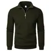 Sudadera casual de media cremallera con cuello alto, transfronteriza, moderna, simple, holgada, talla grande, sudadera de forro polar para hombre de Amazon