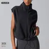 Chaleco de Cuello Alto Cálido Transfronterizo Chaqueta de Fitness para Mujer, Cortavientos y Resistente al Frío Ropa Deportiva para Correr Fitness Chaleco Ropa de Yoga