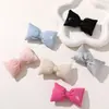 Acessórios de Laço Tridimensional de Couro com Lantejoulas e Enchimento de Algodão Bonitos e Modernos Acessórios de Cabelo DIY Acessórios de Broche para Roupas
