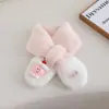 Novo Cachecol de Pelúcia de Cereja Infantil, Cachecol Cruzado Super Fofo e Versátil, Protetor de Pescoço Quente de Pelúcia Espessado à Prova de Frio