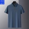 Runenboro Verano Nuevo Camiseta Polo de Manga Corta con Cuello de Solapa para Hombres de Mediana Edad y Jóvenes Cremallera Moda Casual Camiseta para Hombre