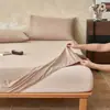 Jieliya Sábana Bajera Ajustable 100% Algodón Cepillado Pieza Única Protector de Colchón de Algodón Puro Engrosado Antideslizante Cubre Cama Simmons Disponible al por Mayor