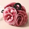 Pinza para el Cabello de Flor de Rosa Transfronteriza, Pinza Grande para la Parte Trasera de la Cabeza, Pinza para el Cabello Hecha a Mano, Accesorio para el Cabello, Pinza de Tiburón de Alta Gama Estilo Ins