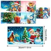 Tarjetas de Felicitación Navideñas Populares Transfronterizas Multiserie Hechas a Mano con Diamantes Juego de 9 Piezas con Sobres Pegatina de Diamante Dibujos Animados Juego de 6 Piezas