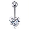 Vendas Diretas da Fábrica Novo Pequeno Piercing de Umbigo Moda Anel de Umbigo Redondo de Zircônia Aço Inoxidável Piercing de Corpo Ornamento de Umbigo