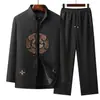 Traje de Inverno Masculino Tradicional Chinês com Forro de Lã, Conjunto de Jaqueta de Algodão Engrossada para Meia-Idade e Idosos, Jaqueta de Pai, Casaco de Algodão, Roupa Externa para Idosos