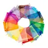 Venta al por mayor transfronteriza de Bolsas de Organza Transparentes Lisas con Cordón, Bolsas de Regalo, Empaque de Joyería, Bolsas de Malla