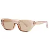 Gafas de sol pequeñas de montura irregular estilo ojo de gato 2026 Nueva moda europea y americana para mujer protección UV versátiles para viajar