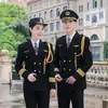 Concierge de Segurança de Propriedade Imagem de Uniforme de Segurança para Homens e Mulheres Serge Respirável Absorvente de Suor Terno de Segurança de Botão Duplo