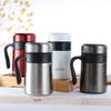 Venta caliente termo de acero inoxidable al vacío de doble capa moda simple oficina de negocios taza termo con asa creativa venta al por mayor