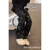 Jeans Negros Tie-dye Micro-láser para Hombre Primavera y Verano Pantalones Plisados de Tiro Alto Estilo Americano High Street Rasgados Bonitos Pantalones de Paracaidista Lindos