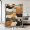 Manta retro de gato lindo más vendida en Amazon transfronterizo con estampado digital de imágenes de mascotas, cubierta de felpa