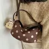 Bolsa de camurça para mulheres, nova tendência 2026 outono retrô bolsa tote poá para o dia a dia, bolsa de ombro transversal para o dia a dia