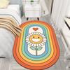 En stock, linda alfombra de noche tipo cachemira para dormitorio, habitación matrimonial, sala de estar, mesa de café, tapete para piso, antideslizante, resistente a las manchas, fácil de limpiar.