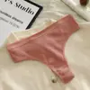 Tanga transfronteriza, estilo europeo y americano, color liso, ropa interior de algodón puro, femenina, deportiva, sin costuras, ropa interior de tiro bajo, bragas de triángulo acanaladas