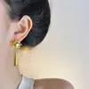 Pendientes de borlas con forma de sol retro, pendientes dorados para mujer, nuevo estilo 2026, diseño popular, que irradian un aspecto lujoso y deslumbrante