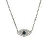 Collar con colgante de ojo de diablo en plata esterlina S925, el más vendido en Europa y Estados Unidos, estilo explosión transfronteriza, viento frío, cadena de clavícula para niña sencilla.