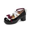 Sapatos lolita primavera e outono novos japoneses mori femininos vintage bico redondo sapatos de couro pequenos estudantes femininos sapatos lolita de sola grossa de camada única