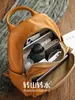 Oferta especial: Bolso de Cuero para Mujer de Cuero Curtido Vegetal de 25, Mochila de Cuero Genuino de Primera Capa, Bolso Hecho a Mano de Cuero Curtido Vegetal Teñido al Agua, Bolso Vintage de Doble Hombro