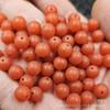 Contas redondas de cera de abelha artificial laranja fosco 8mm contas de cera acessórios para joias contas artesanais