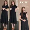 Vestido de Maternidad de Verano 2026 Estilo Francés de Resort Delgado Elegante Holgado Talla Extra Falso Dos Piezas