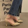 2023 Nuevos Zapatos de Tacón Alto de Primavera para Mujer Diseño Nicho Estilo Hada Zapatos Retro Franceses Mary Jane para Mujer