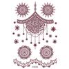 Nuevo tatuaje temporal de encaje rojo marrón con henna para boda, dama de honor, tatuaje impermeable, pegatinas, fábrica en stock, venta al por mayor, impresión