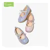 [Oferta Especial] Zapatos de Cristal Degradado Snuffy Girls Estilo Nuevo para Niñas Suela Suave Antideslizantes Zapatos de Piel para Bebé
