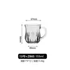 Juego de Tazas con Asa de Vidrio Taza de Té Transfronteriza Taza de Desayuno Juego de Tazas de Café con Asa Transparente Espesada Taza de Té