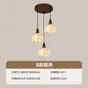 Nuevo Lámpara Colgante para Comedor Tres Cabezas Simple Mesa de Comedor Sala de Estar Celebridad de Internet Dormitorio Mesita de Noche Lámpara Colgante Pequeña Lámpara Creativa para Barra de Bar Arte de Madera y Hierro