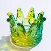 Portavelas de cristal, portavelas de corona, cenicero creativo, cenicero para el hogar y el negocio, pieza decorativa estilo Ins, portavelas nórdico