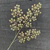 Flores de Nochevieja, Flores Artificiales Doradas, Eucalipto Dorado, Hortensia, Abanico Dorado, Hojas de Ginkgo, Cubo de la Fortuna, Arreglo Floral, Hojas, Flores de Plástico