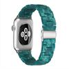 Adequado para pulseira de resina com três contas para Apple iwatch7/SE/654321 pulseira de aço inoxidável com fecho dobrável