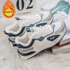 Zapatos de Hombre Otoño 2025 Nuevos Zapatos Deportivos Casuales de Cuero Antideslizantes Impermeables Forrados en Polar Zapatos Cálidos para Correr Papá Zapatos de Moda