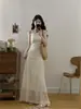 Moda Verano 2026 Nuevo Estilo Elegante Suave Encaje Adelgazante Francés Retro Gama Alta Vestido de Tirantes para Mujer