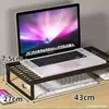 Suporte elevatório para computador, organizador de mesa, base refrigeradora para laptop, armazenamento para dormitório/escritório, bandeja para teclado