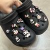 Zapatos de Cocodrilo Transfronterizos Flor Oscura Kuromi Muñeco de Dibujos Animados Hebilla de Zapato Negro Lindo Accesorios para Zapatos DIY