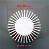 Lámpara de Cob LED Lámpara de Instrumento Sólido Redondo Radiador de Girasol Aleación de Aluminio Extruido Perfil de Aluminio Conductor de Calor