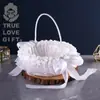 Flor de Boda Europea y Americana Lazo de Boda Flor de Felicidad Flor Niños Boda Romántica Arte de Hada Avanzado Cesta de Flores Cálida