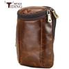 Bolso cruzado de hombro para hombre casual personalizado de fábrica en cuero genuino, Riñonera mini de cuero granulado, Estilo unisex
