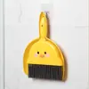 Mini Vassoura e Pá Conjunto para Aluno do Ensino Fundamental Limpeza de Mesa Escova Mini Vassoura Pequena Infantil Pato Amarelo Pequeno Pá Espessa