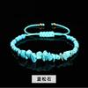 Jingde joyería pulsera tejida de grava de cristal natural para mujer estilo ins pulsera irregular de jade joyería al por mayor