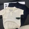 Polo Infantil Estilo Old Money Transpirable Manga Corta Hueco Lyocell Bordado Unisex Niños Elegante Transpirable Versátil Verano