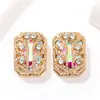 Cruz Amazon Lujo Ligero Hueco Cuadrado Octagonal Garras Fijación Strass Aleación Strass diy Accesorios para Joyería